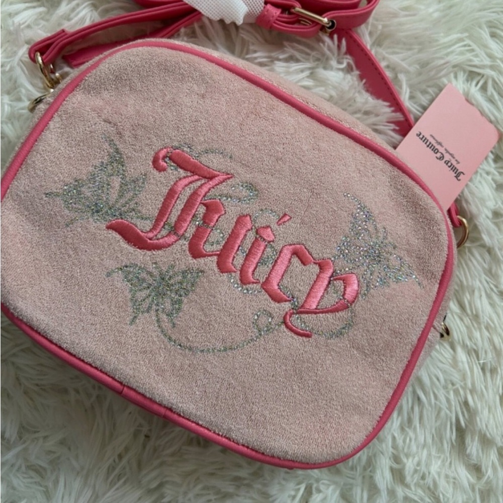 Juicy Couture Pink Crossbody Bag with Gothic Logo